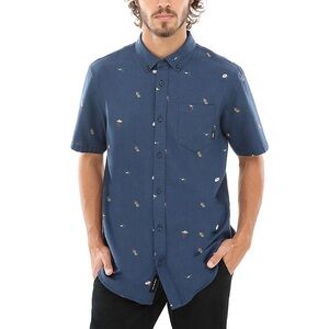 VANS HOUSER SHORT SLEEVE SHIRT MEN'S Navy Short Sleeve Martini Shirt